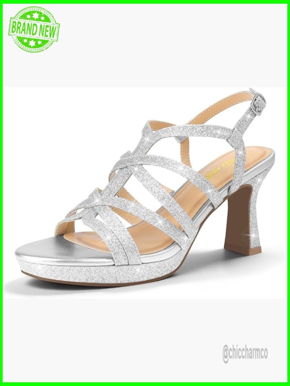 Women's Chunky Block Heeled Sandals with Ankle Strap Platform